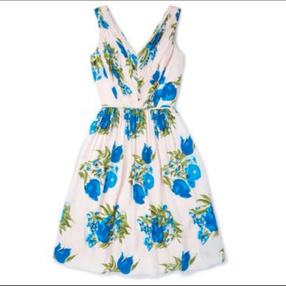Boden Swishy Floral Fit and Flare Dress